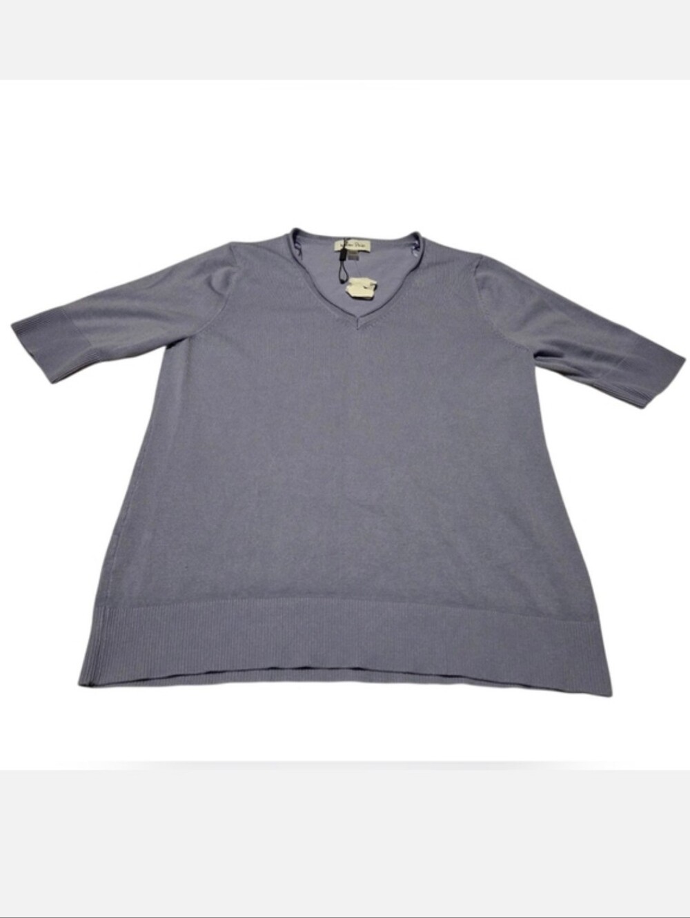 Women’s Large Melissa Paige Knit V-Neck Short-Sleeved Sweater